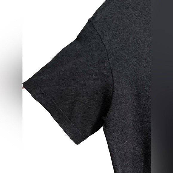 Michael Kors Women's Short Sleeve Black Sweater Top with Sheer Bottom Size Small - Picture 3 of 7